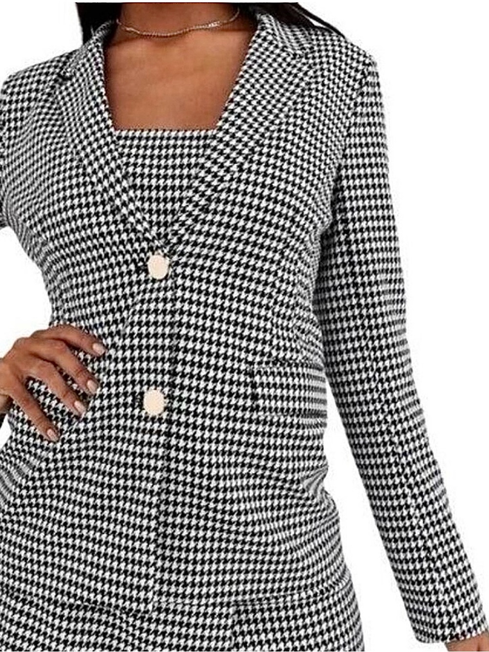 ASOS 4th + Reckless Houndstooth Blazer Size 6 NWT
